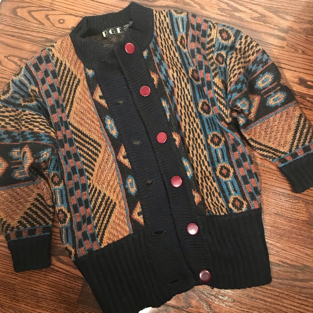 P.G.E. | Vintage Tribal Print Sweater Jacket